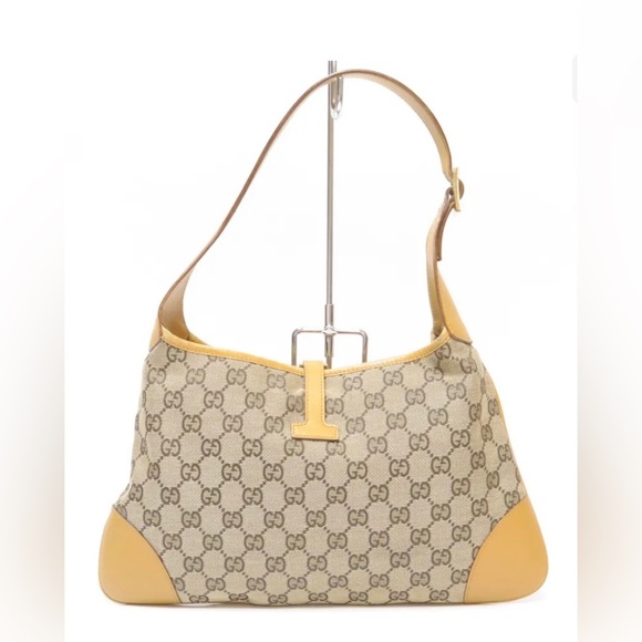 Authentic 🛍 GUCCI GG Canvas Jackie Tote Hand bag WITH  Dust Bag - Picture 5 of 15